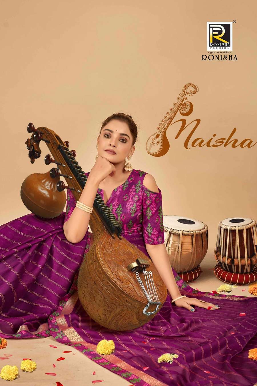 Naisha by ranjna sarees fabric chiffon designer saree collection 