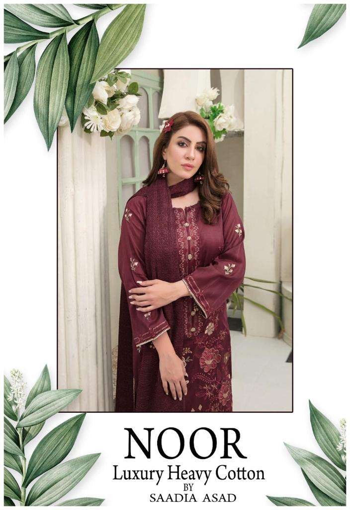 noor luxury heavy cotton 101-106 readymade printed pakistani suit 
