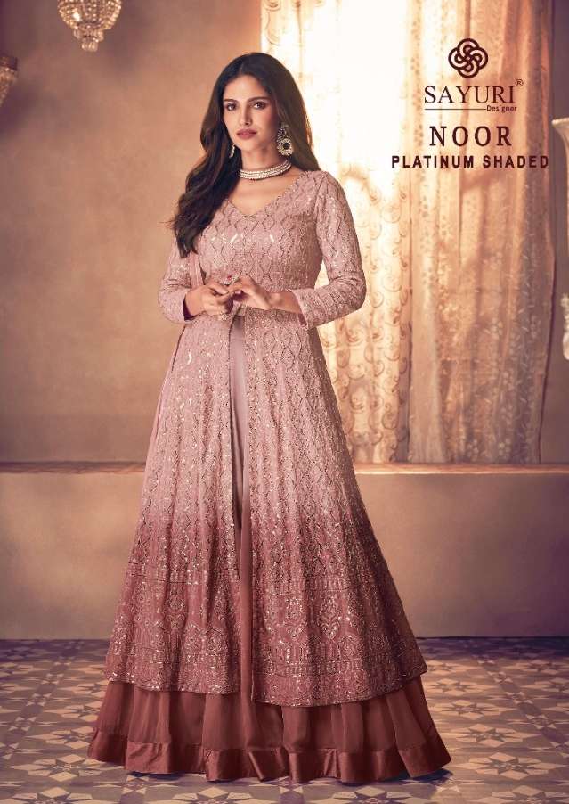 noor platinum shaded by sayuri designer readymade designer kurti with skirt and dupatta 