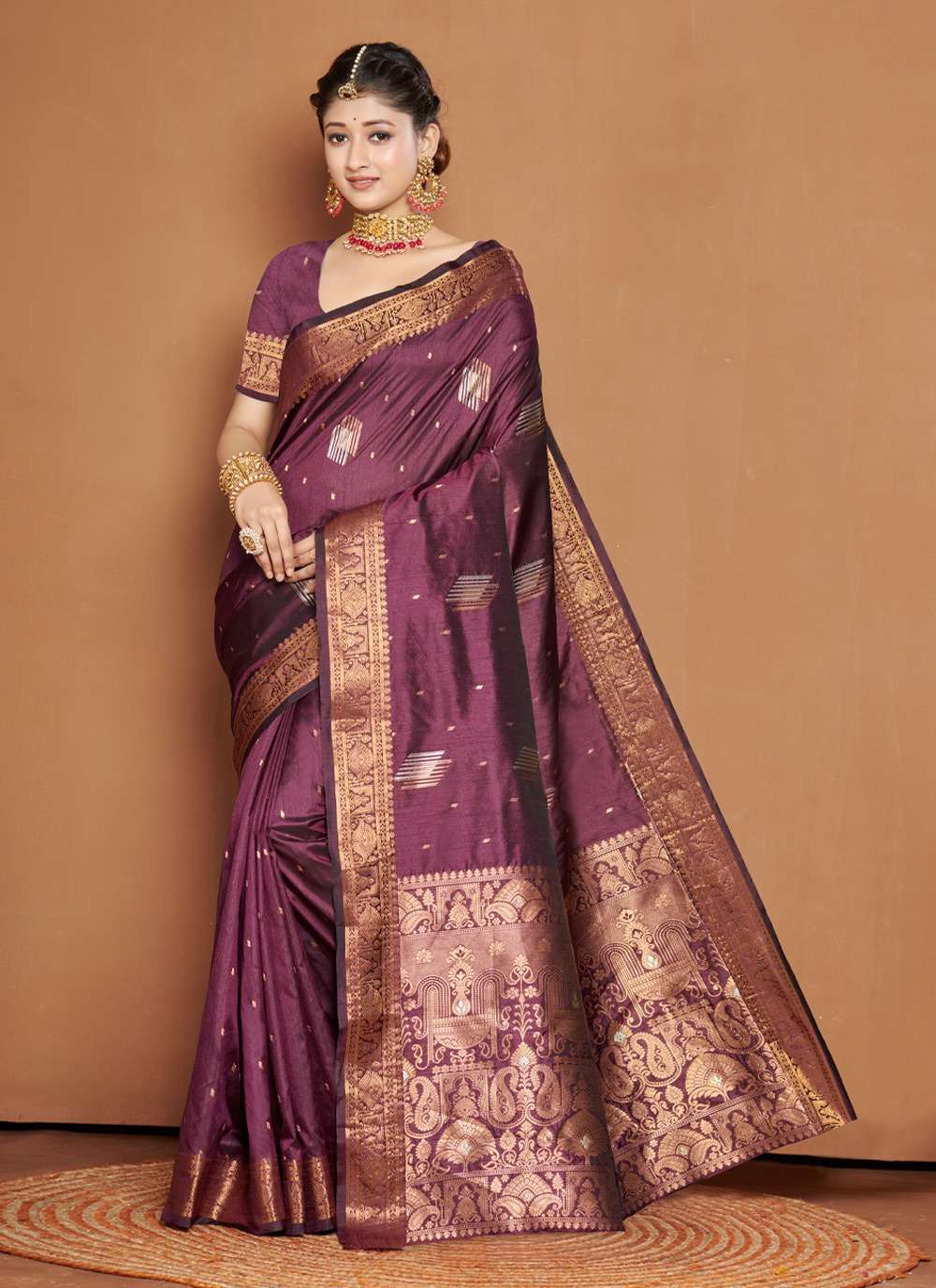 piya basanti by bunawat banarasi silk wedding wear saree wholesaler 