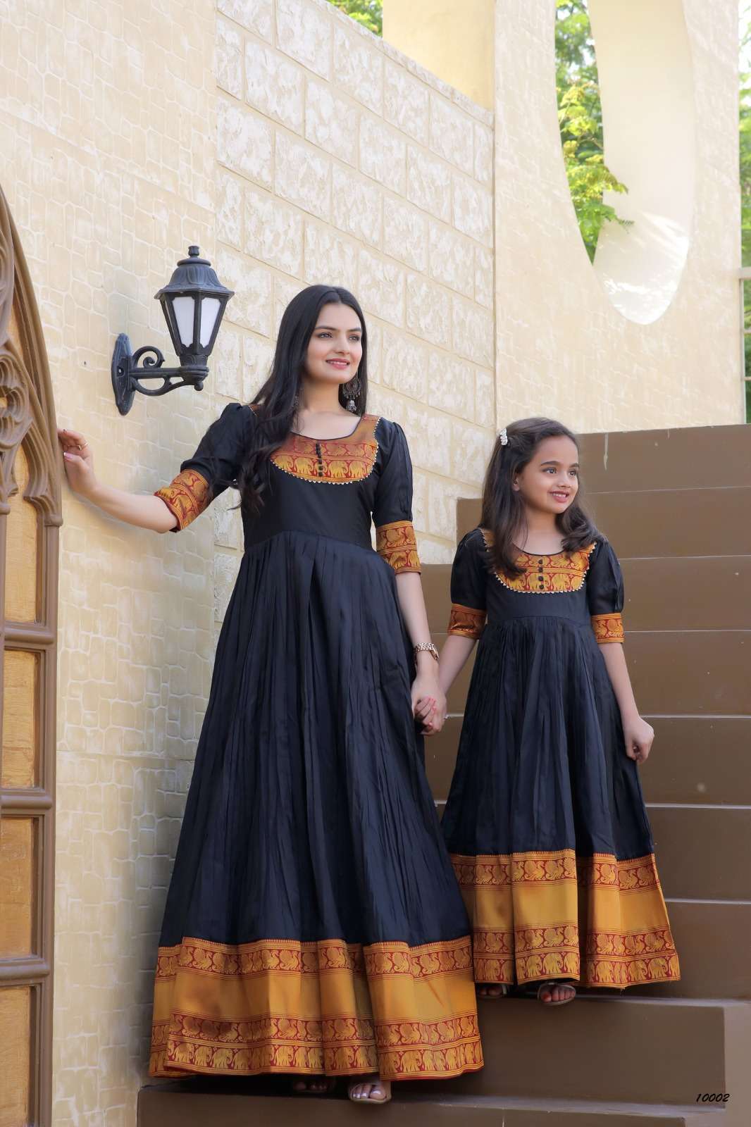 pr malia vol 1 readymade mother daughter long gown combo set 