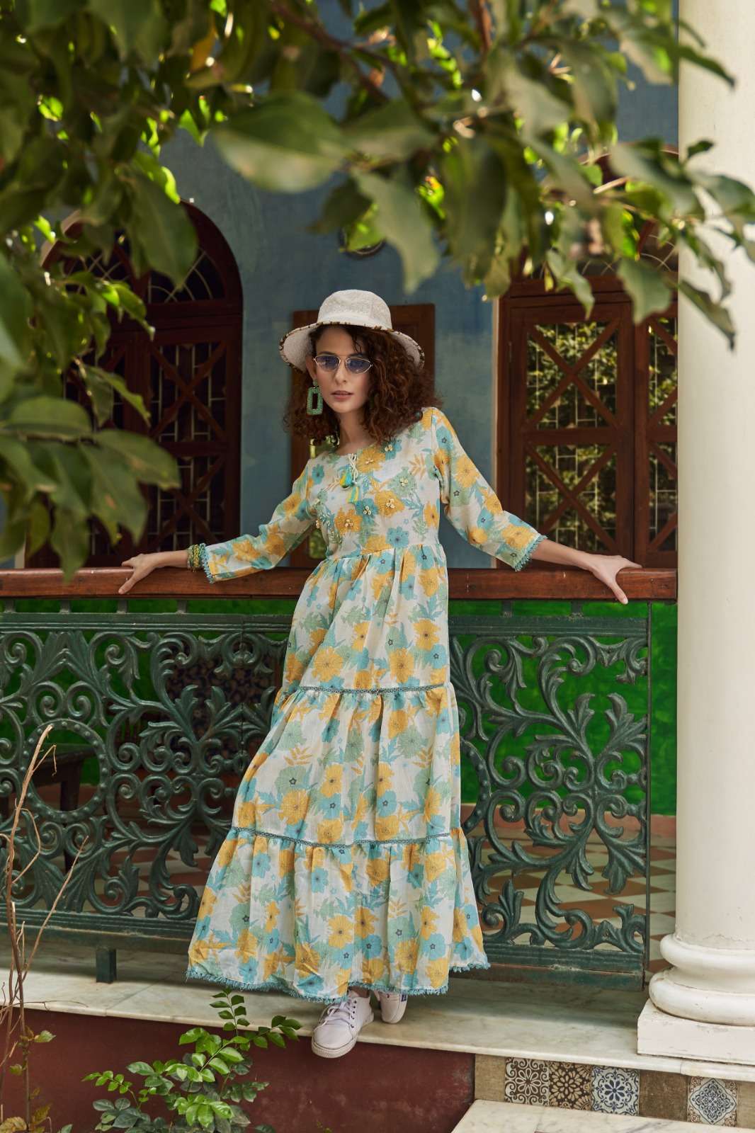 psyna 2080 summer wear fancy long gown combo set 
