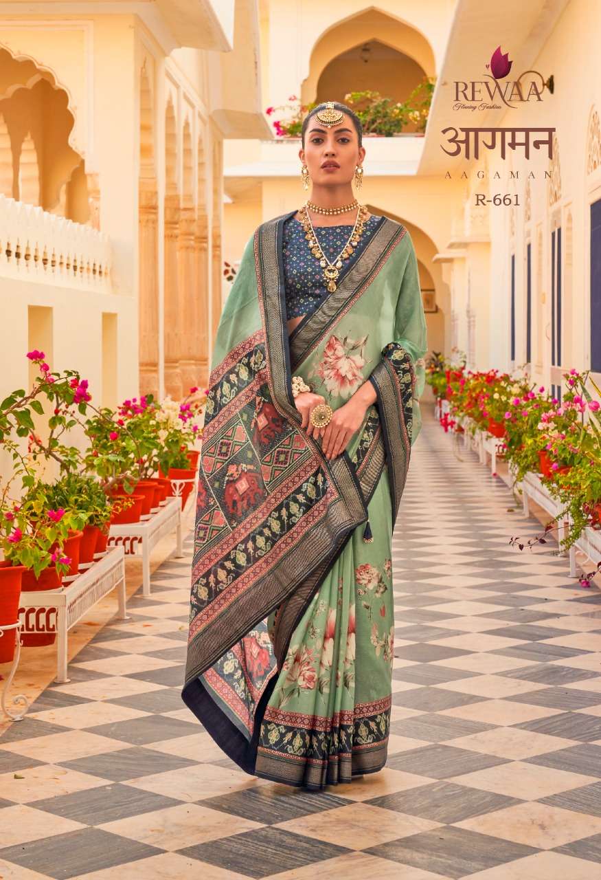 rewaa present aagaman designer function wear saree wholesaler 