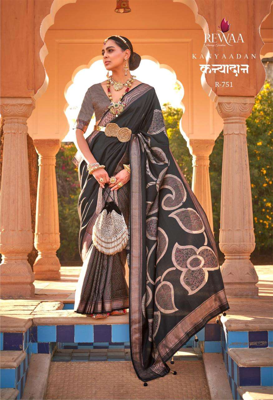 rewaa present kanyaadan designer printed saree collection