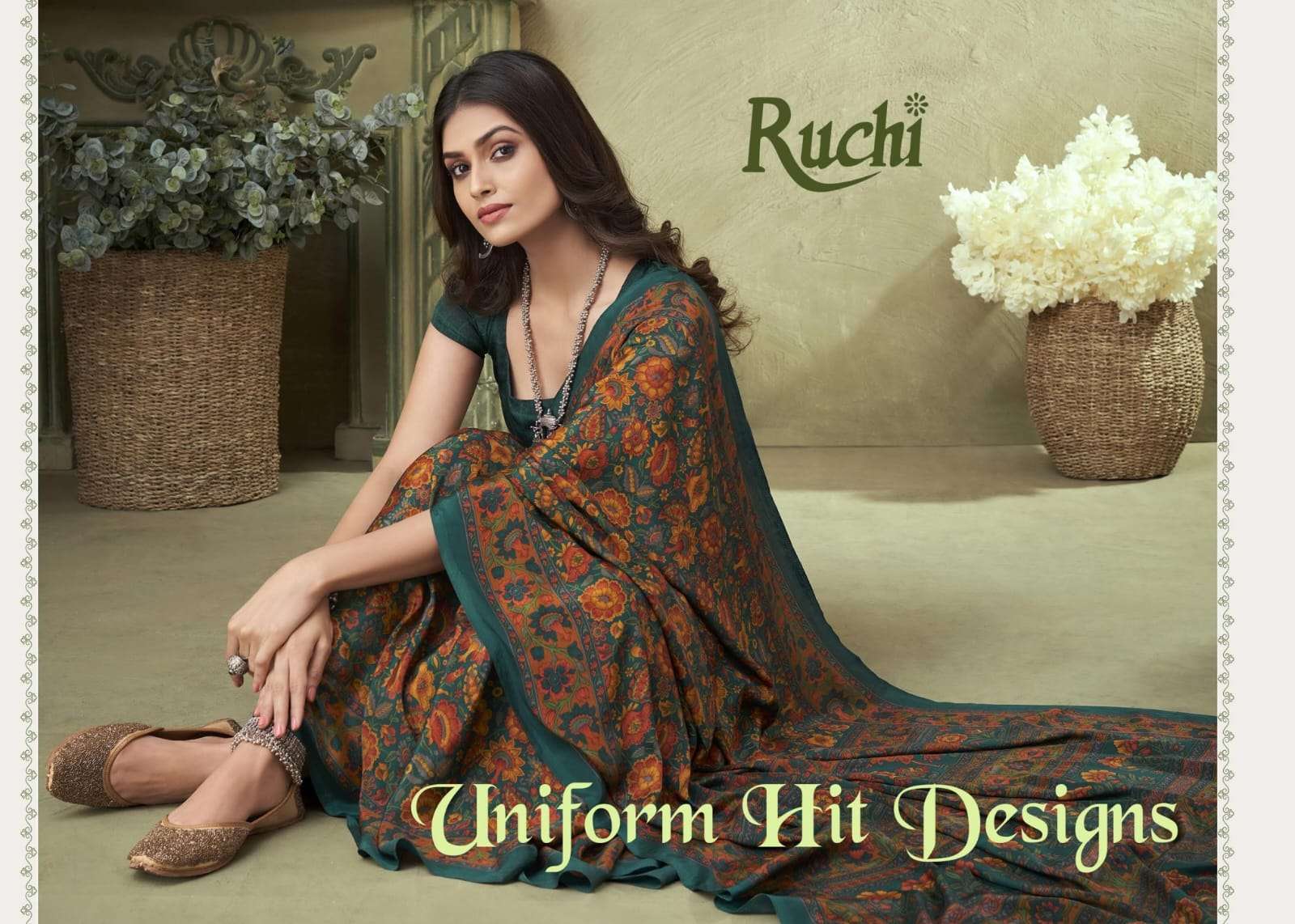 ruchi vivanta silk uniform hit designer saree wholesaler for teacher corporate office 