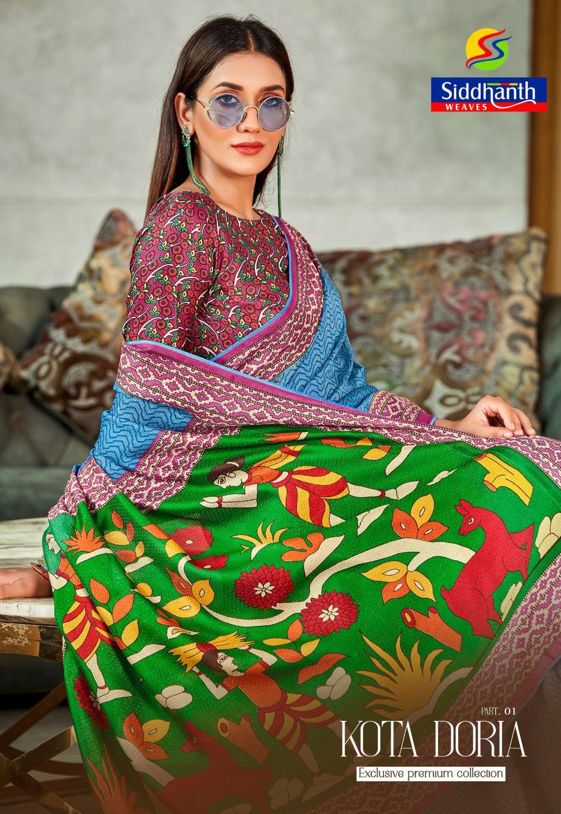 siddhanth weaves kota doria vol 1 function wear saree collection 