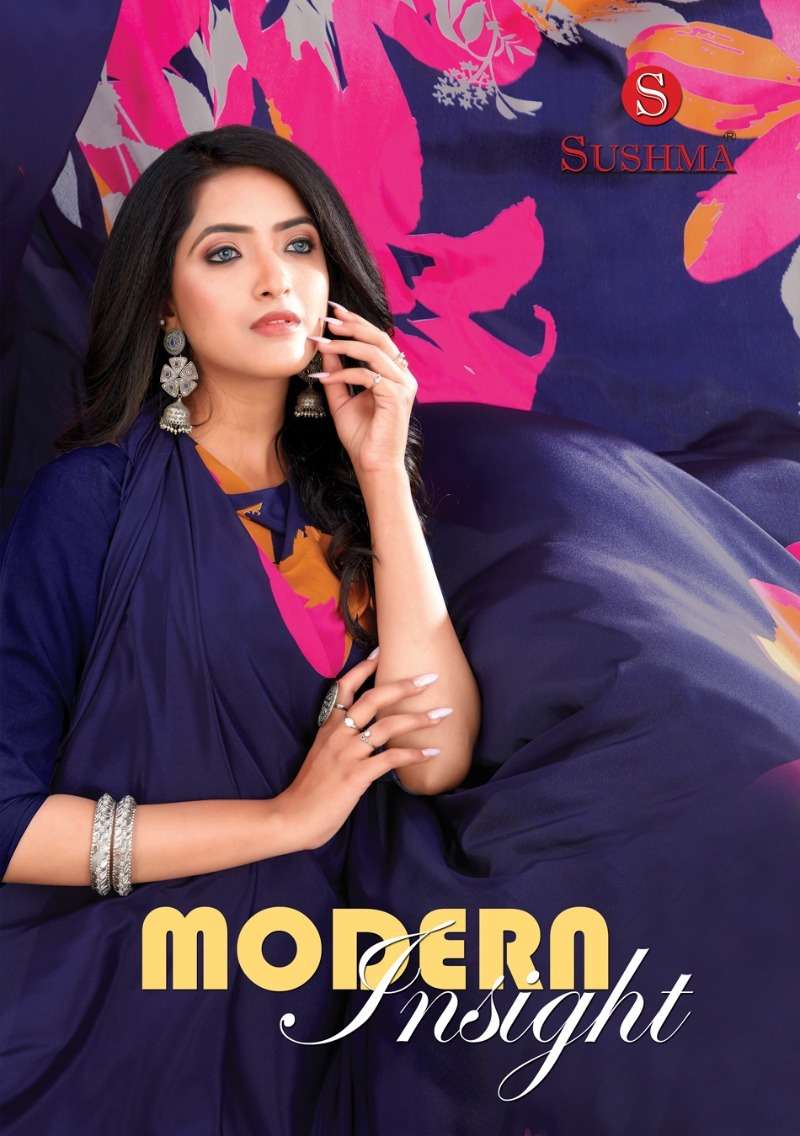 sushma modern insight fancy printed reagular wear saree collection 