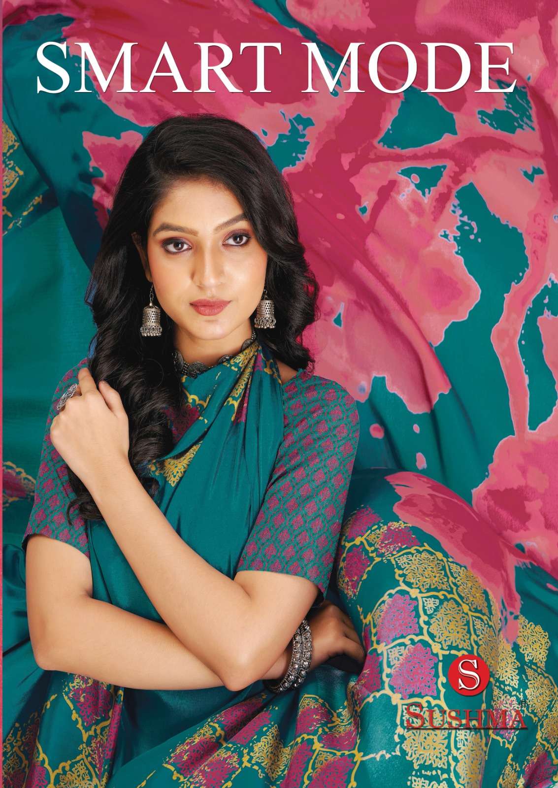 sushma smart mode casual wear print saree wholesaler