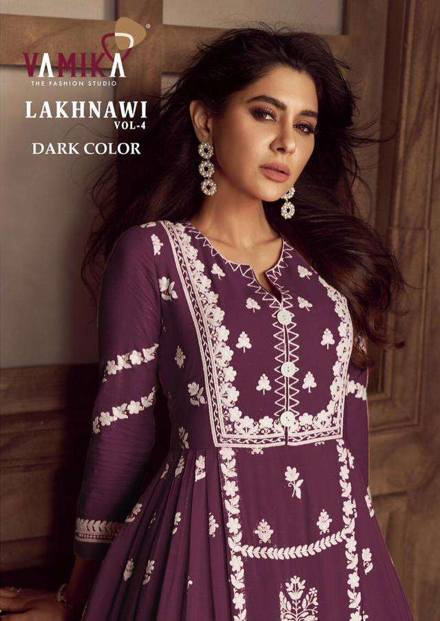 vamika lakhnavi vol 4 dark color readymade function wear plazo style salwar suit 