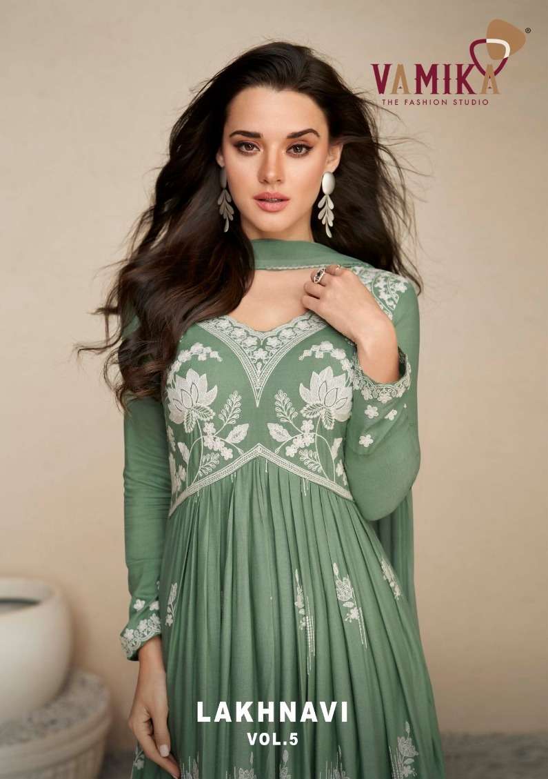 vamika lakhnavi vol 5 readymade designer kurti with plazo and dupatta
