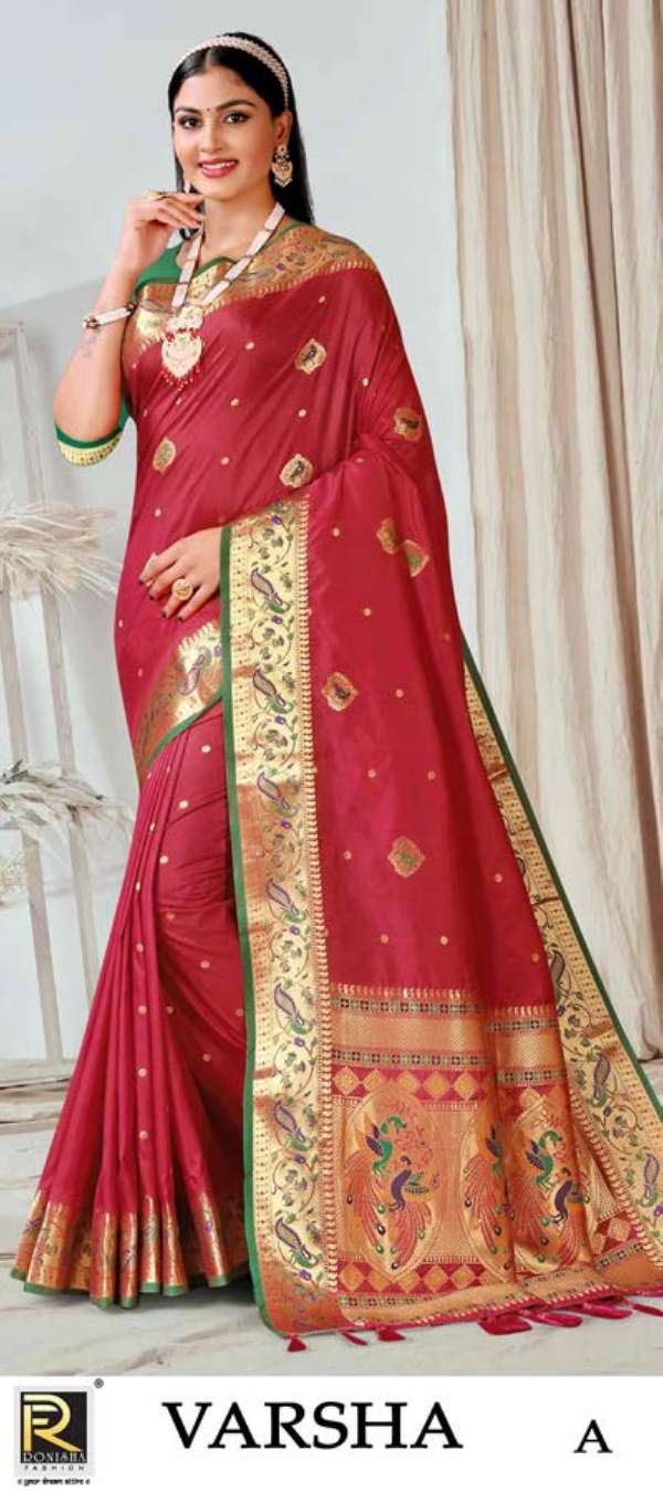 Varsha  by Ranjna saree banarsi silk design ethnik wear silk saree amazing Collection 