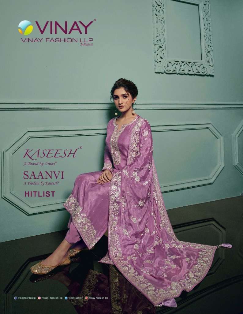 vinay kaseesh saanvi hitlist designer suit dress material 
