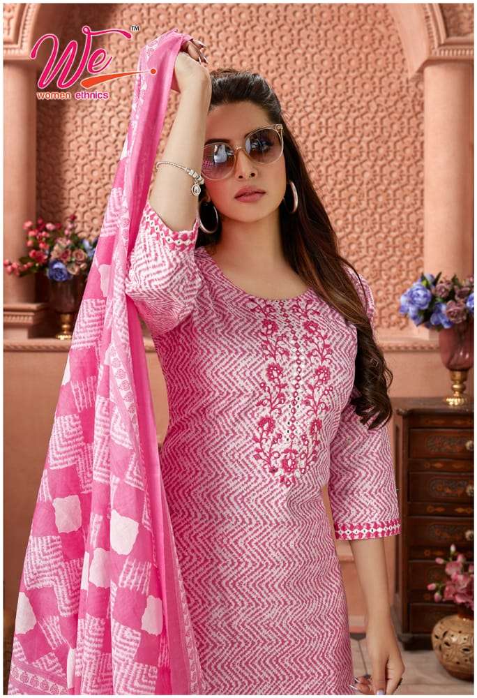 we women present summer shades printed kurti with pant and dupatta 