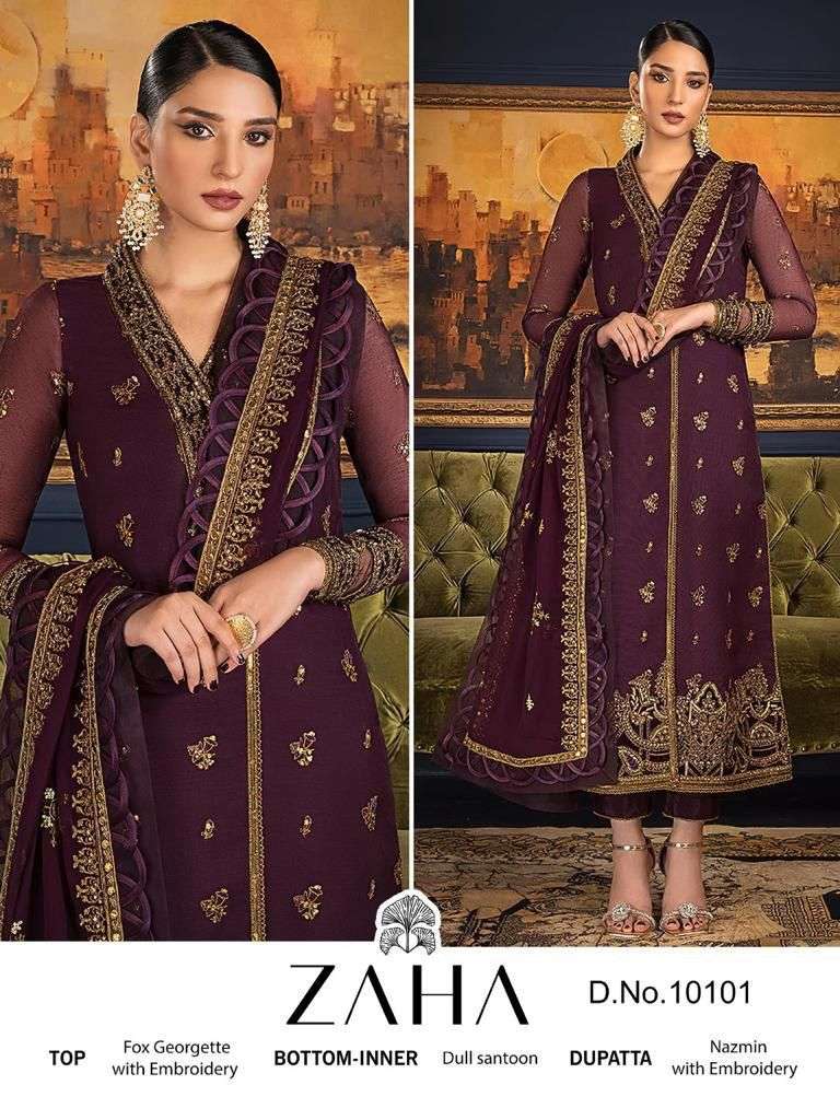 zaha 10101 design pakistani single design dress wholesale rate 
