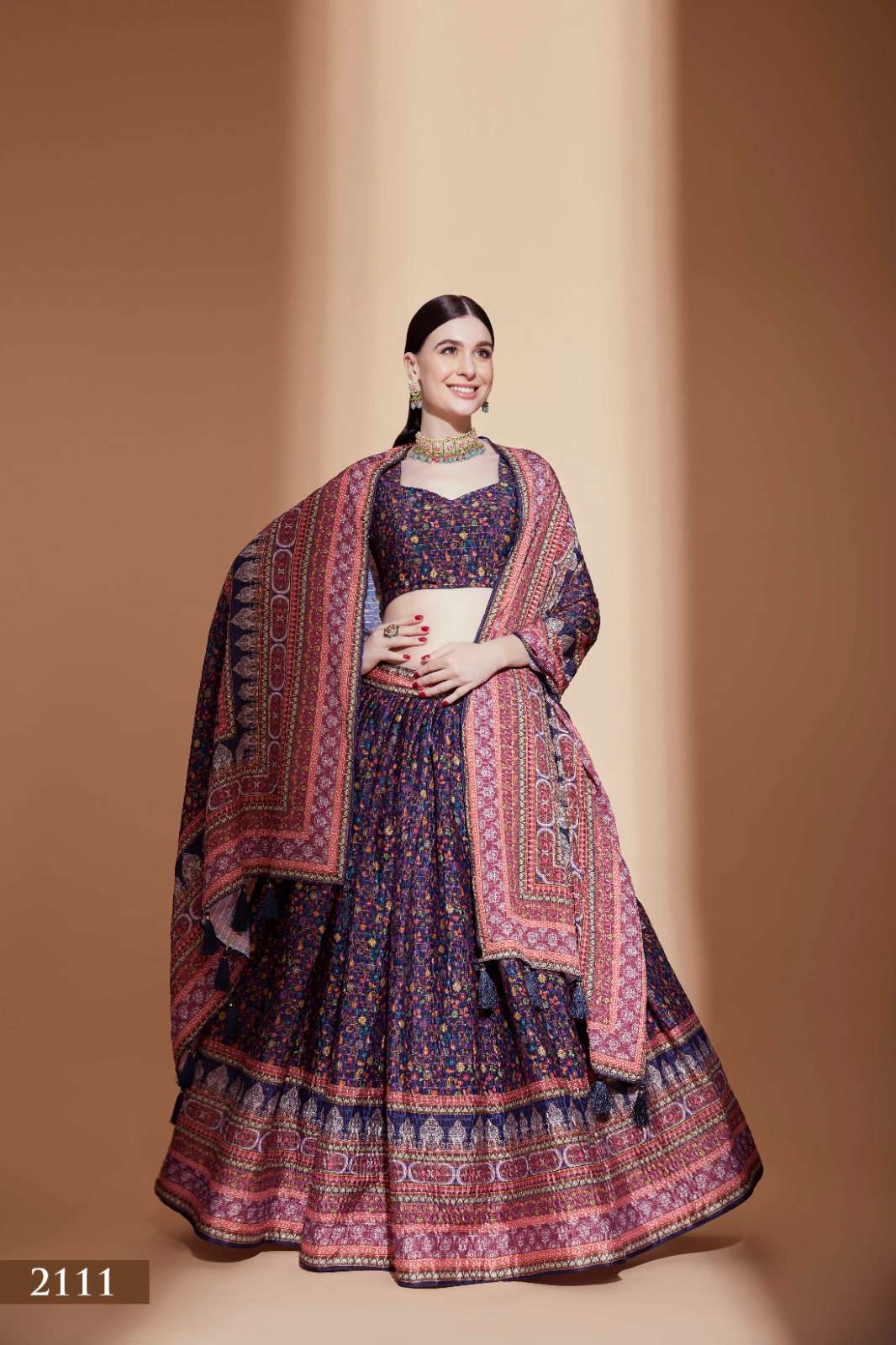 2111 aleena vol 1 by aawiya digital print single lehenga choli  