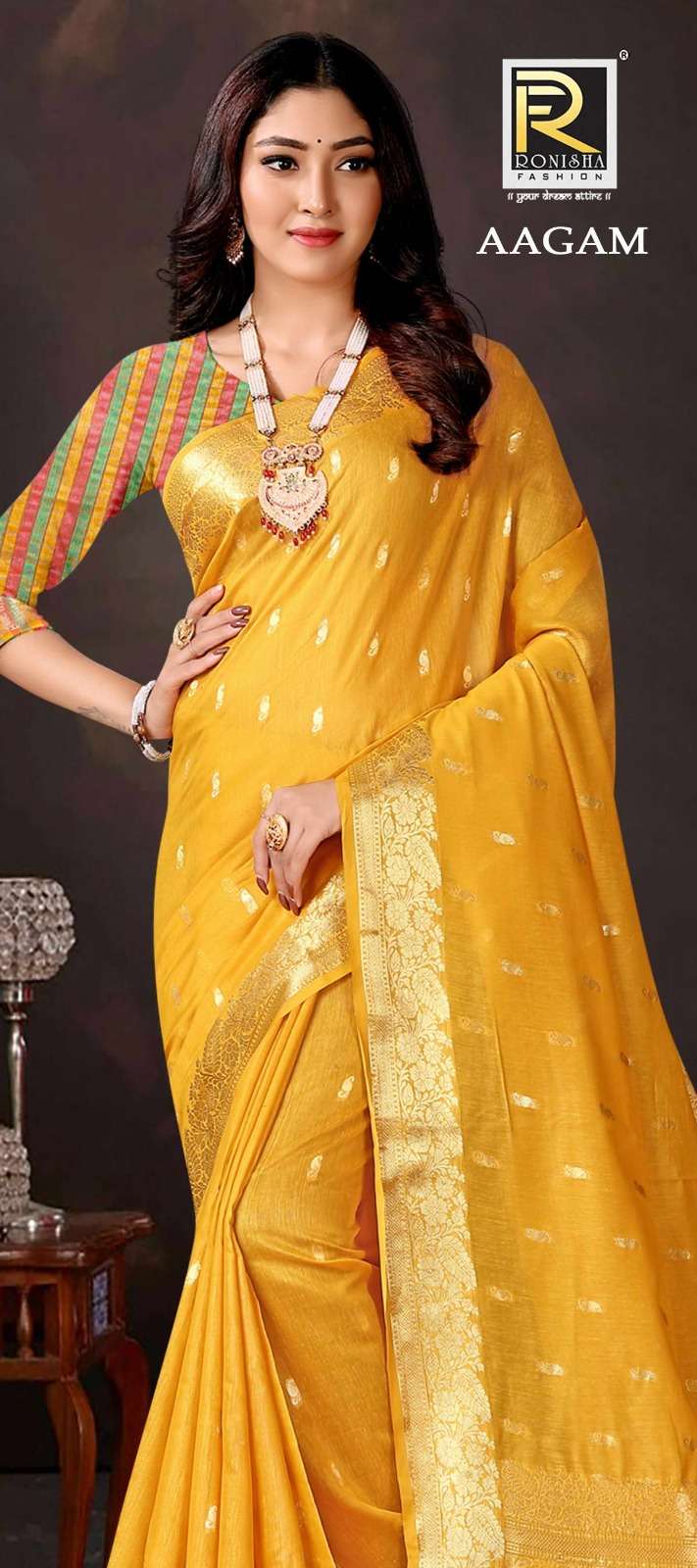 Aagam  by ranjna saree banarsi silk design ethnik wear silk saree amazing Collection 