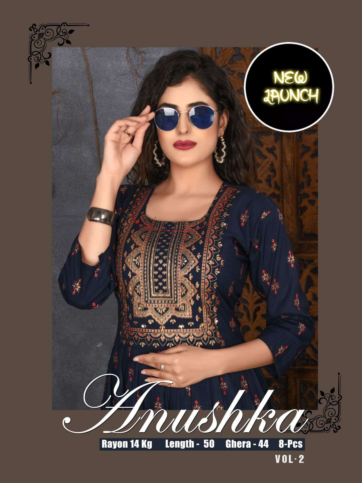 AAGYA ANUSHKA RAYON LONG FLAIR KURTI CATALOG WHOLESALER BEST RATE