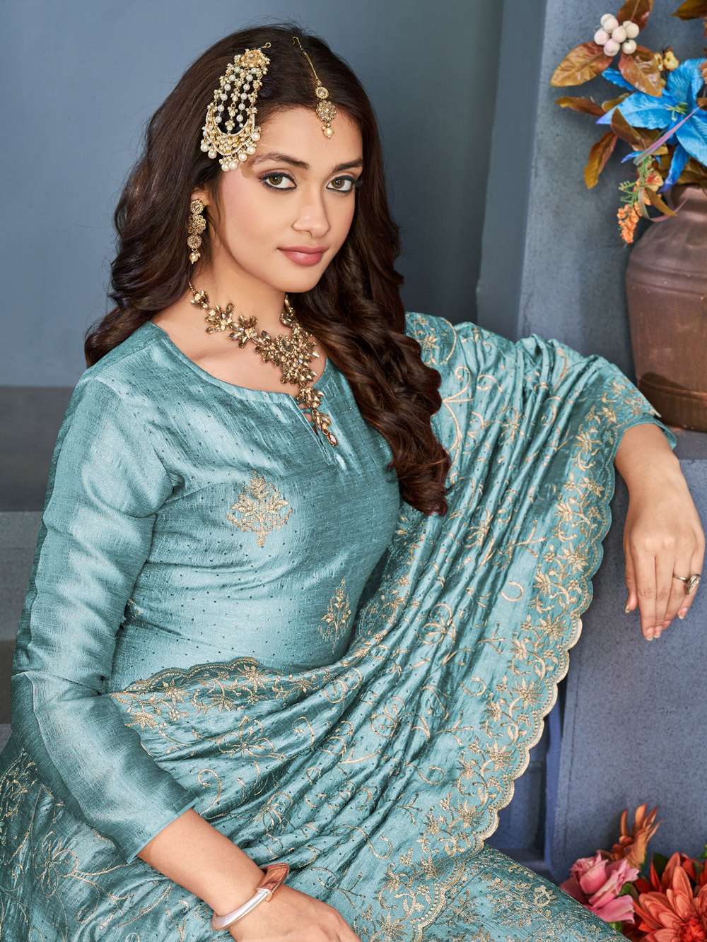 alfaaz present dista semi stitch designer pakistani salwar kameez 