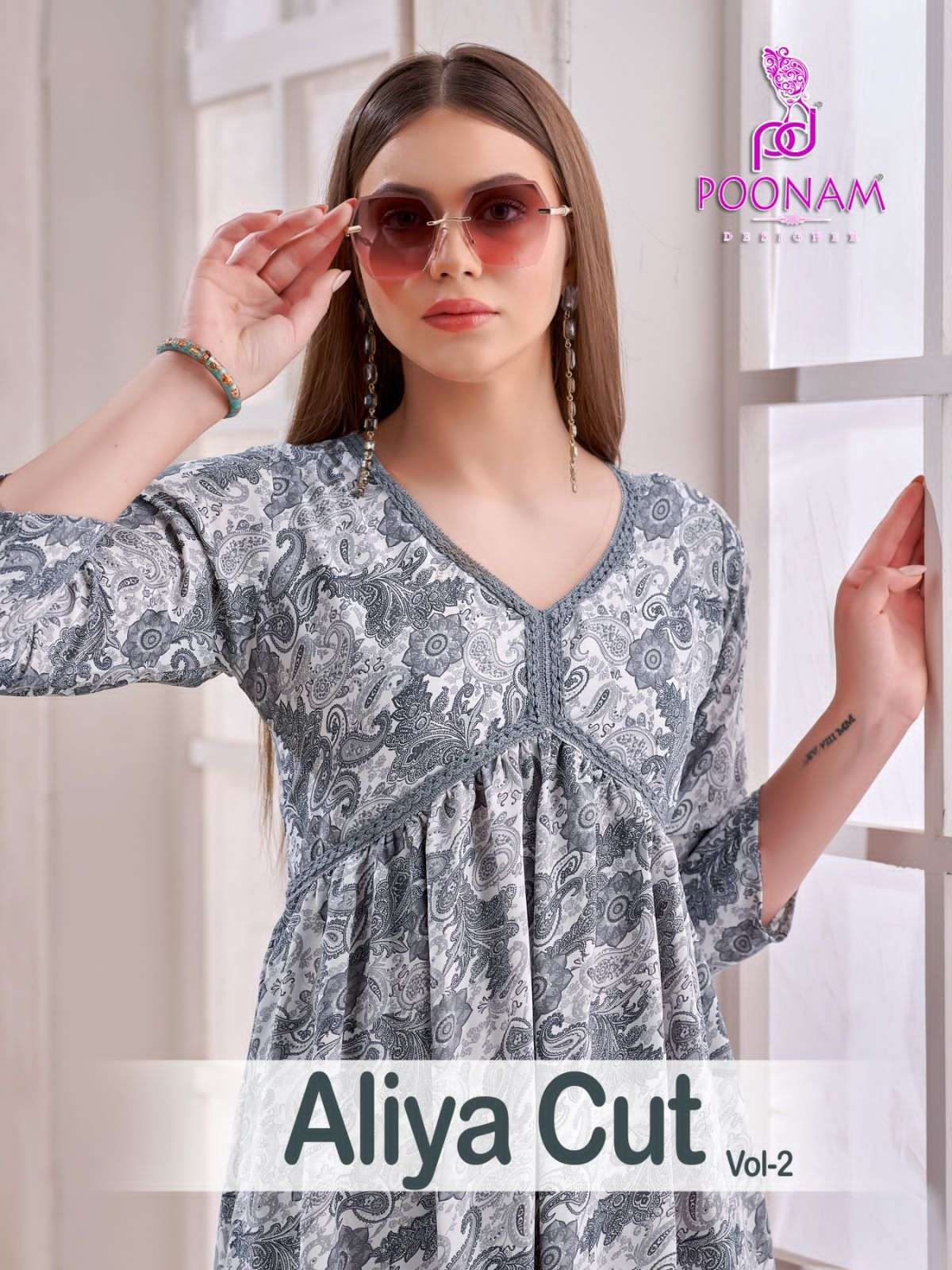 aliya cut vol 2 by poonam designer adorable printed fancy alia style gown 