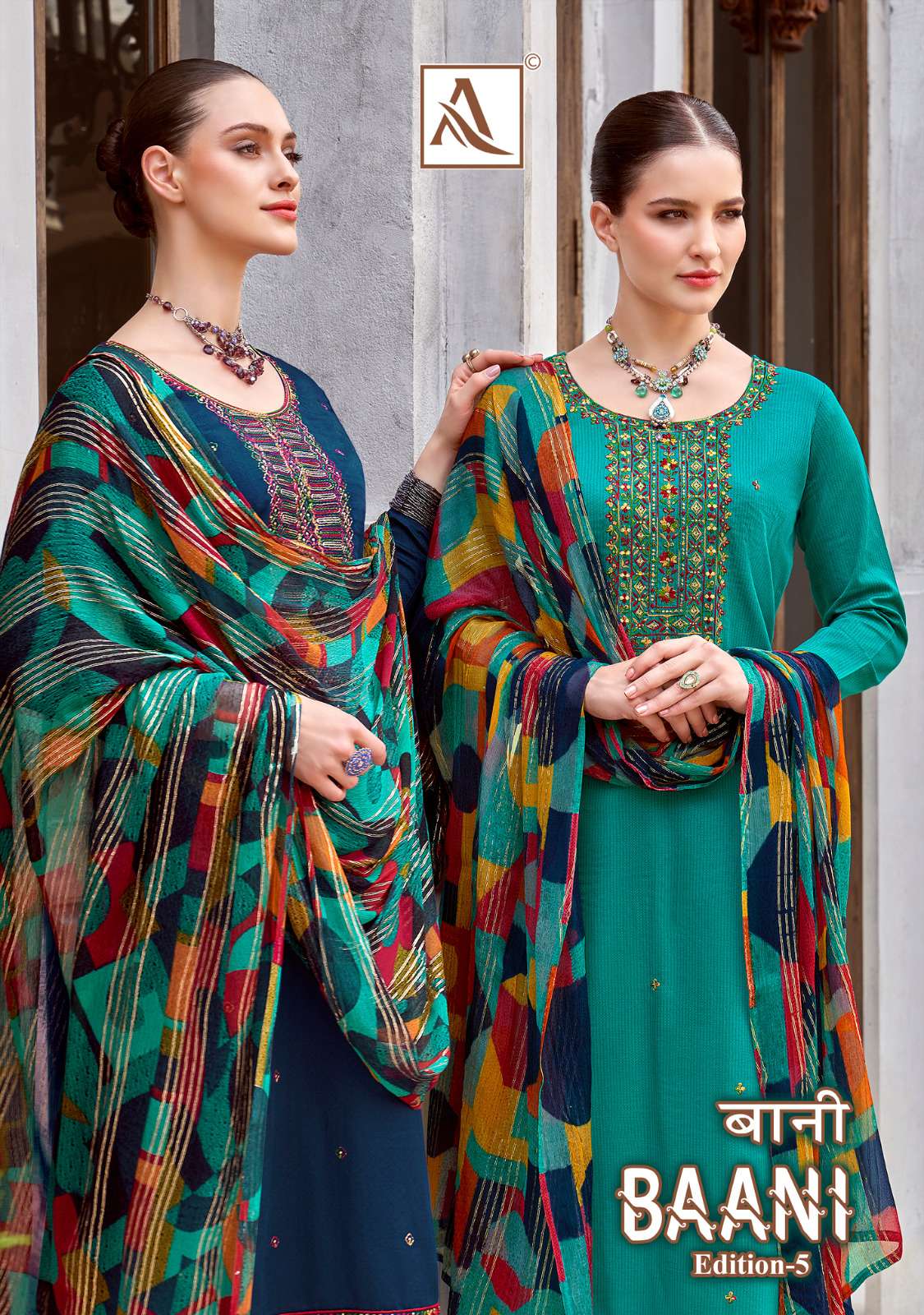 alok suit baani vol 5 designer embroidery work salwar kameez collection 