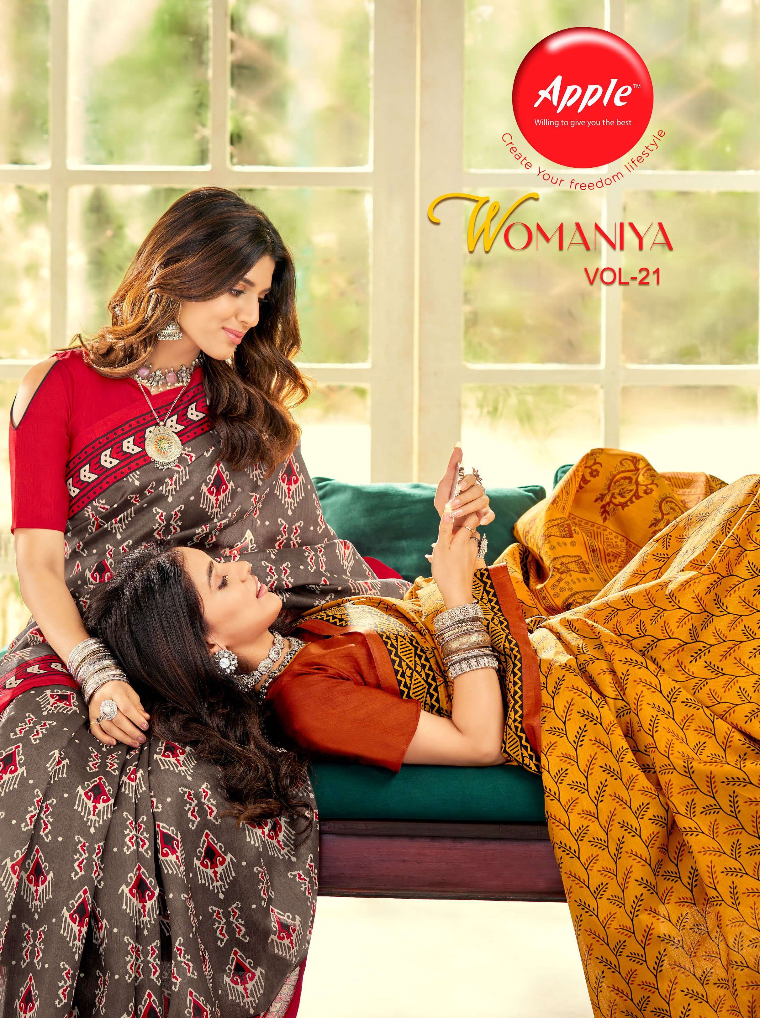 apple womaniya vol 21 fancy tusser silk saree collection 
