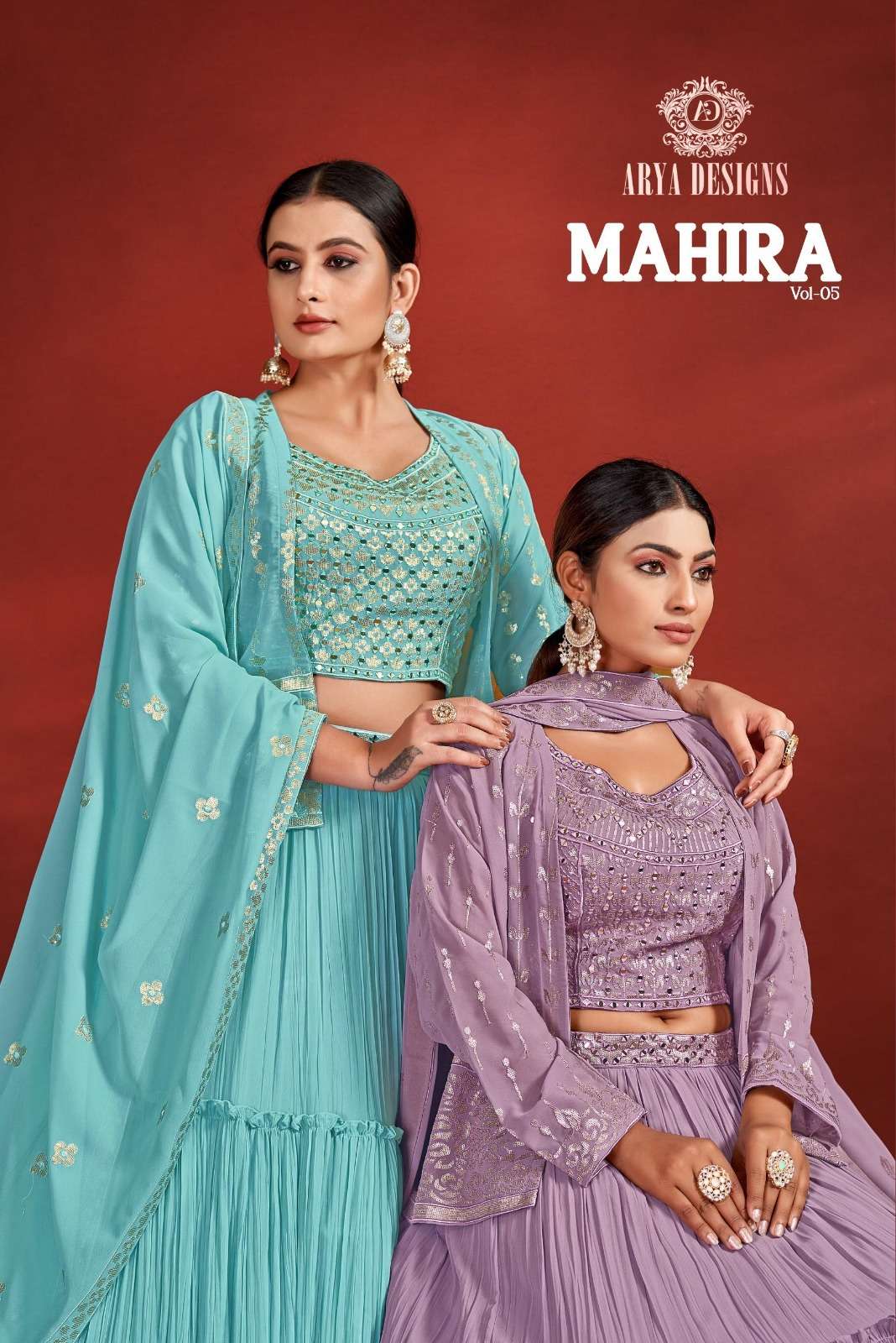 arya designs mahira vol 5 readymade designer lehenga choli with amazing jacket 