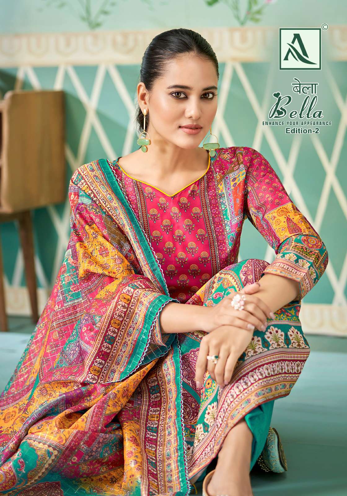 bella vol 2 by alok suit designer print function wear salwar kameez collection 