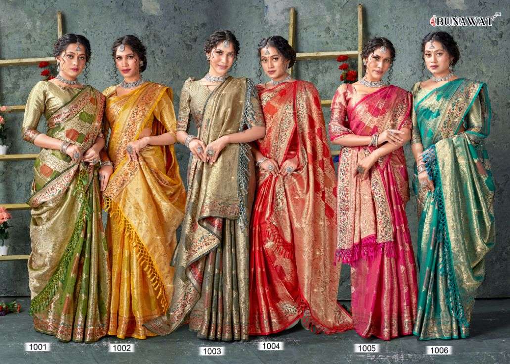 bunawat balam designer organza saris wholesaler