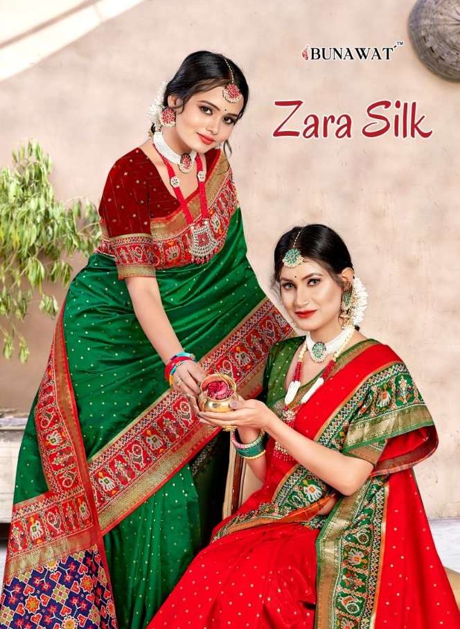 bunawat zara silk designer patola silk saris wholesaler