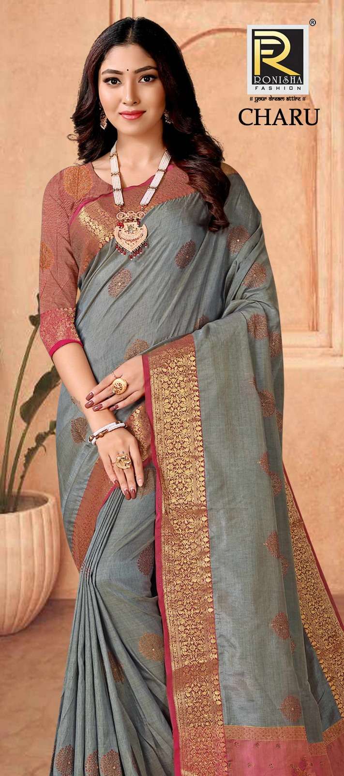 Charu  by Ranjna saree banarsi silk design ethnik wear silk saree amazing Collection 