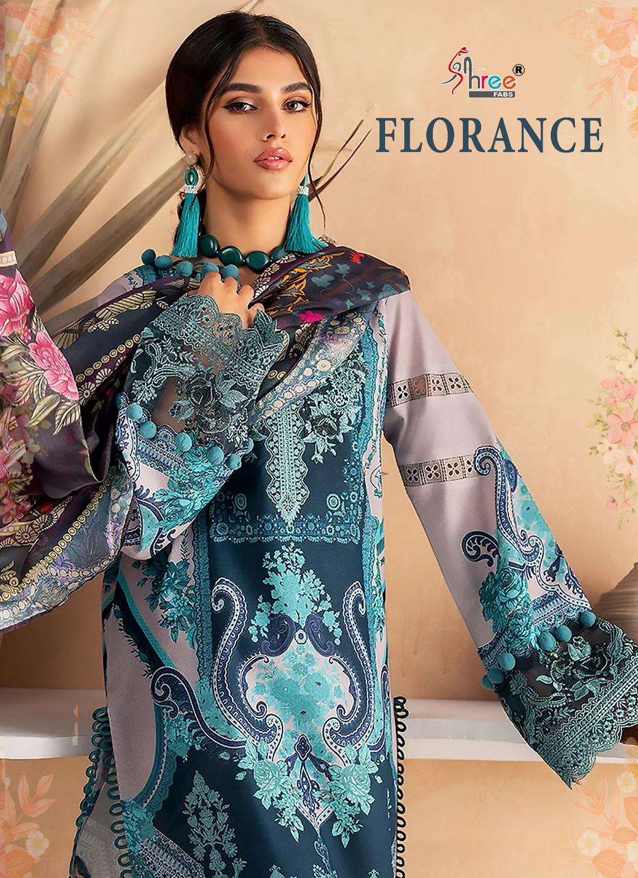 florance by shree fabs designer exclusive printed pakistani dress material 
