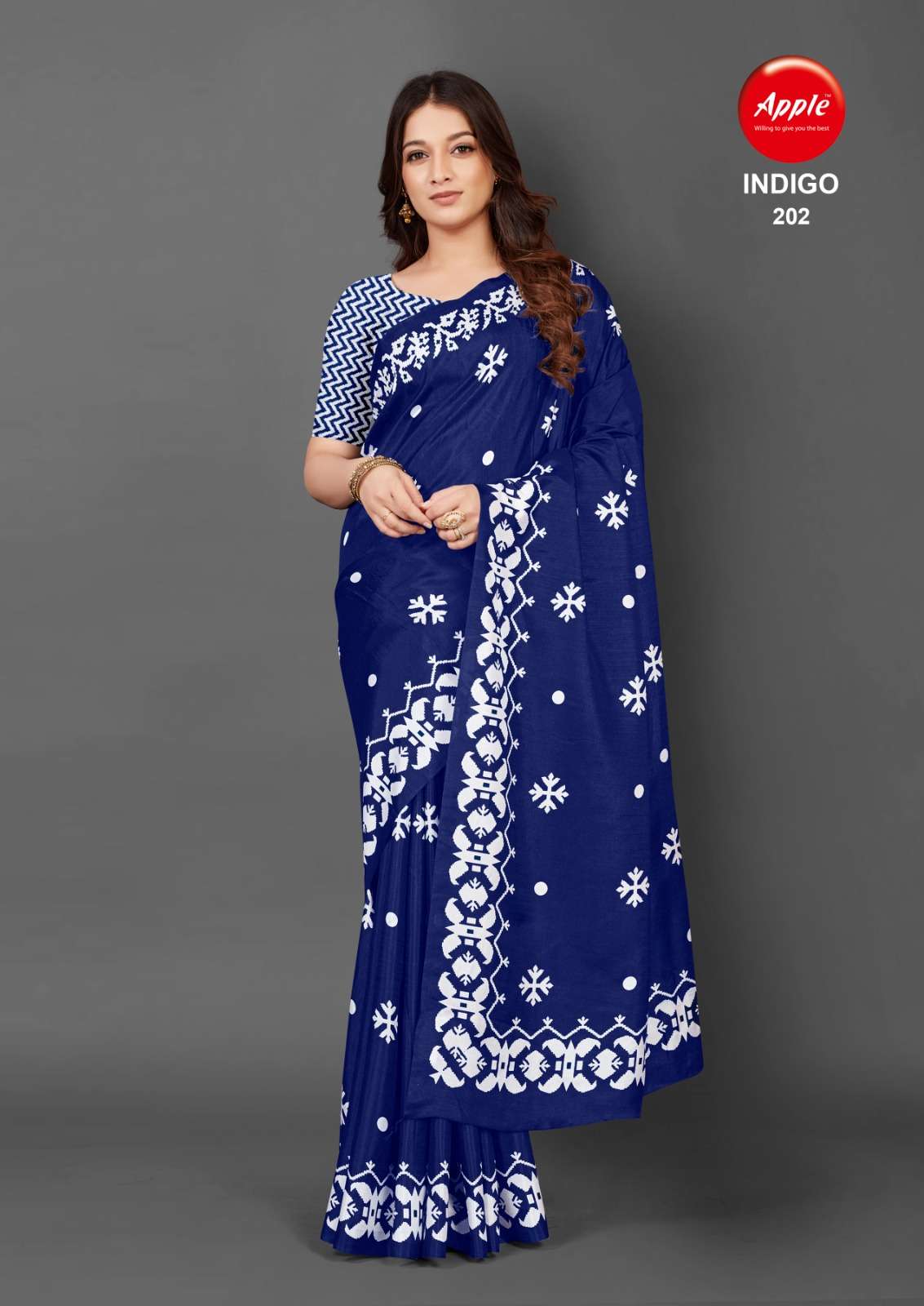 indigo vol 2 by apple designer blue colors in different designs saree collection 