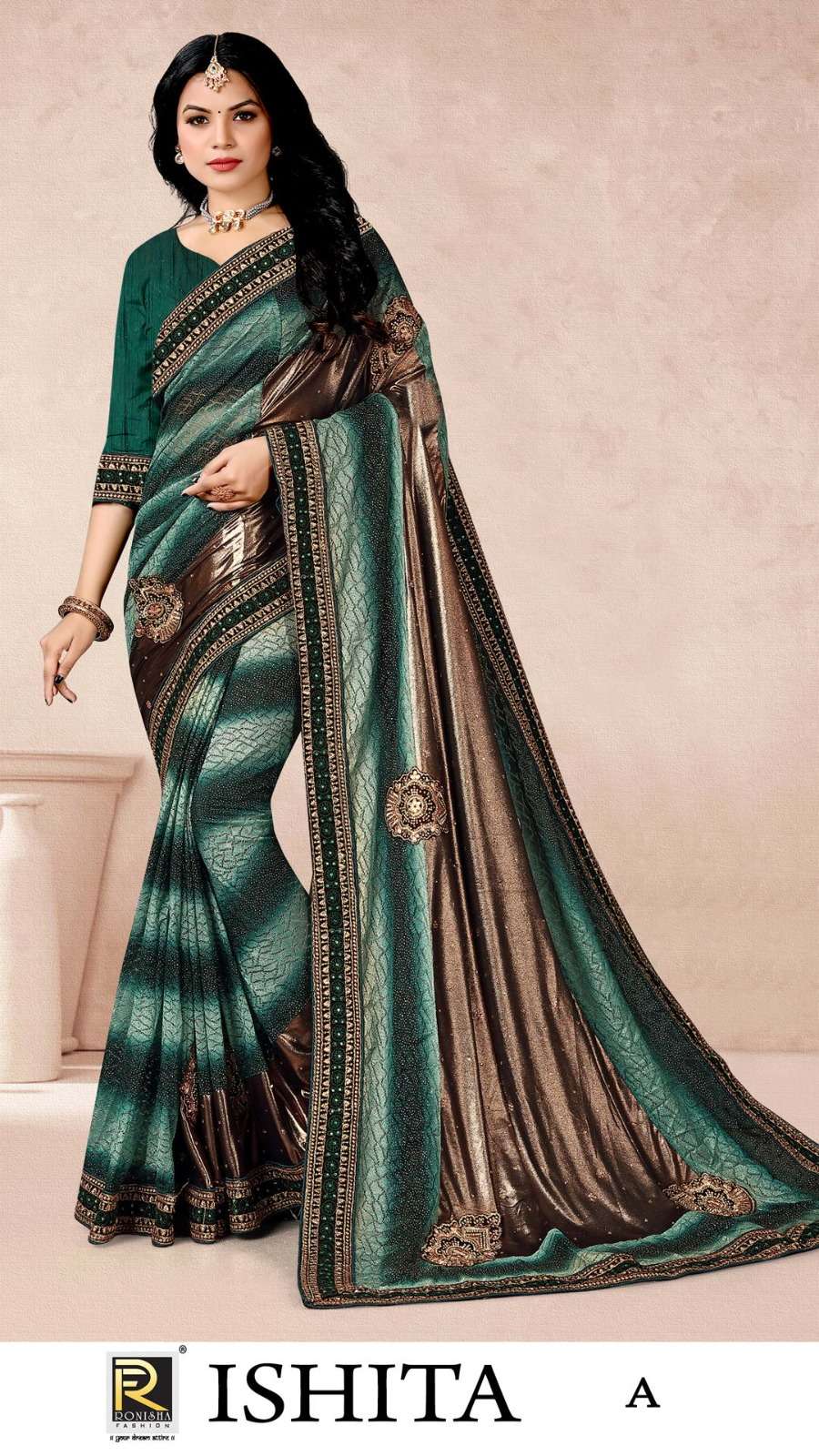 Ishita by ranjna saree  imported lycra bollywood fancy designer exclusive saree 