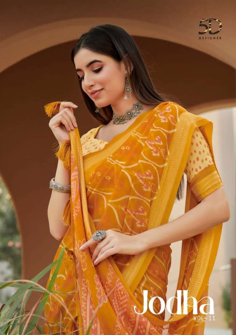 jodha vol 11 by 5d designer adorable printed saree collection 