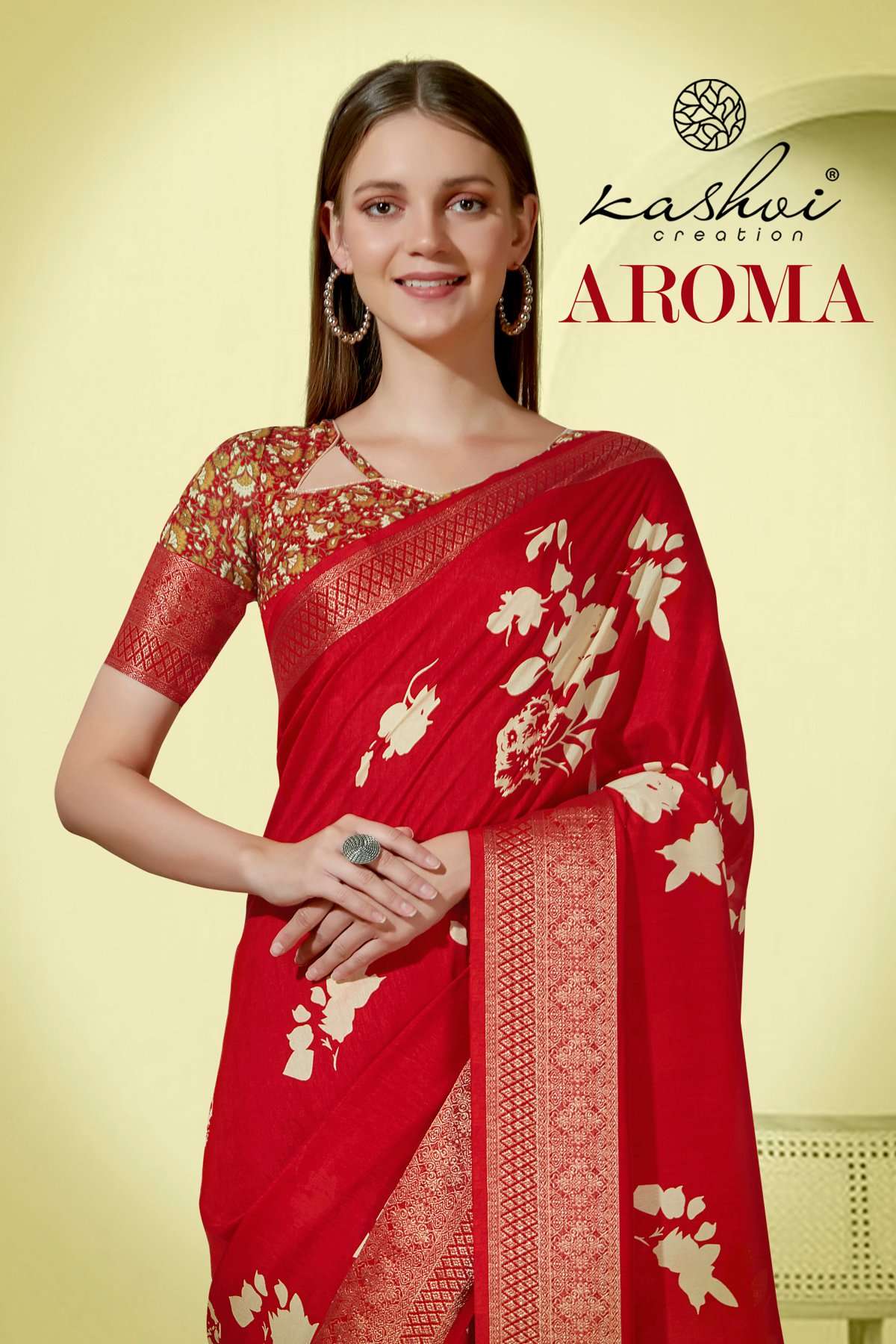 kashvi creation aroma designer dola jacquard amazing saree wholesaler 