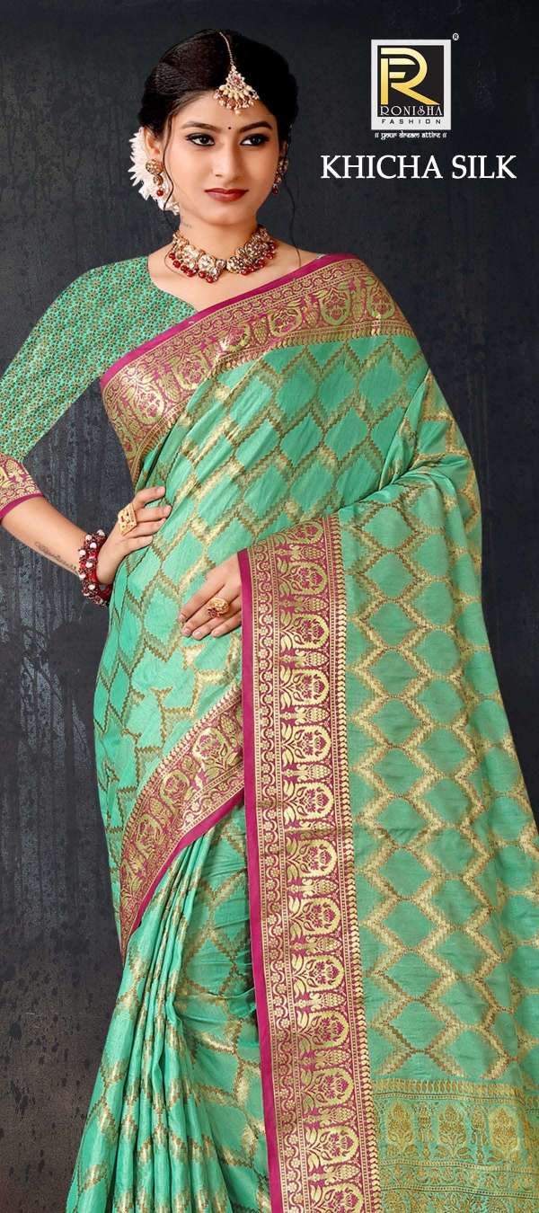 Khicha silk  by ranjna saree banarsi silk design ethnik wear silk saree amazing Collection 