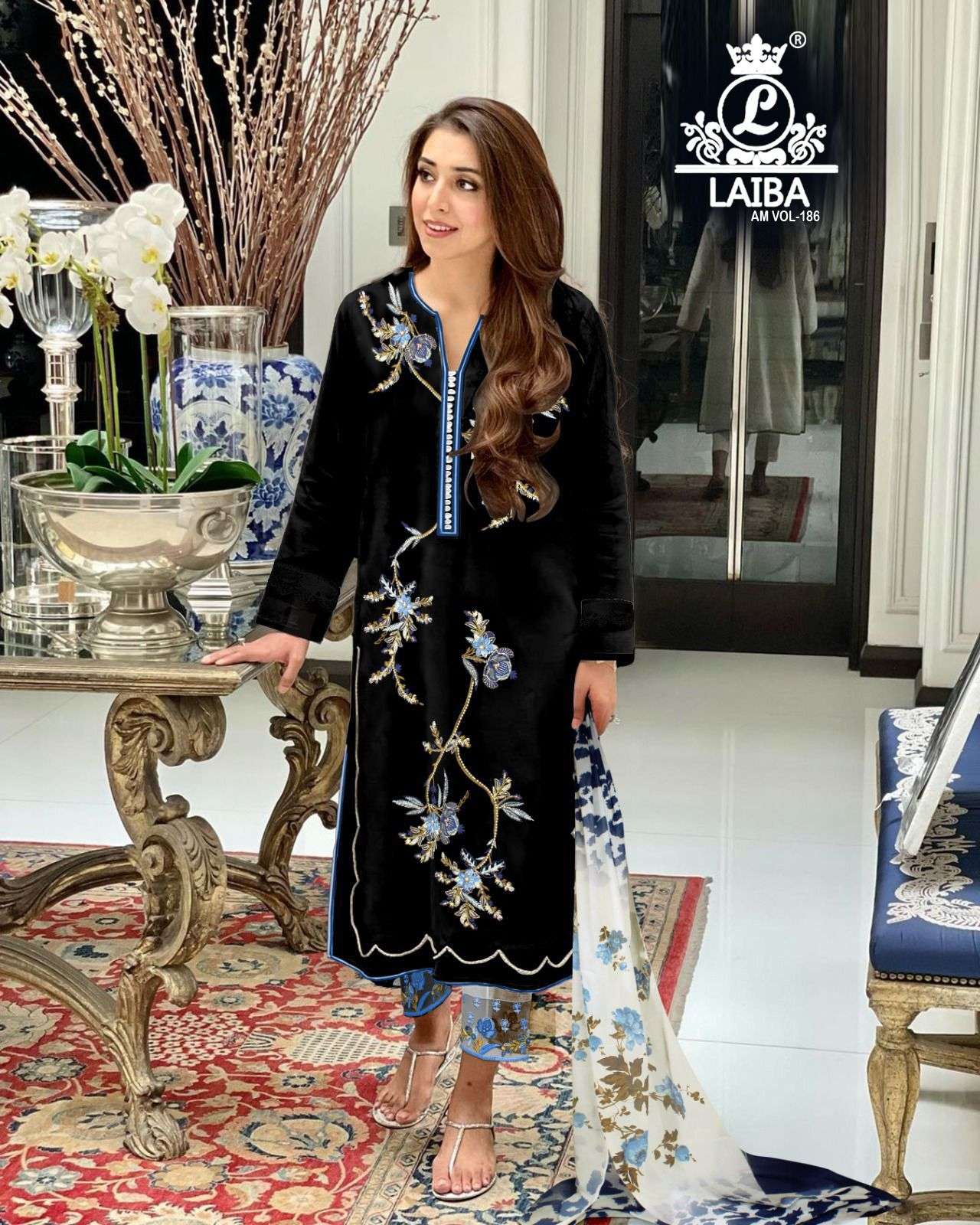 laiba am vol 186 white wings collection designer amazing readymade pakistani salwar kameez 