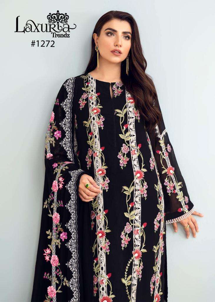 laxuria 1272 designer black color readymade beautiful pakistani salwar kameez 