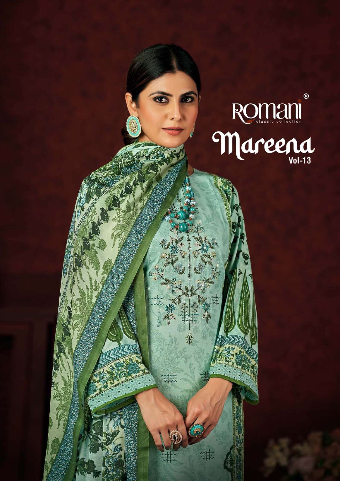 mareena vol 13 by romani exclusive print amazing pakistani suit collection 