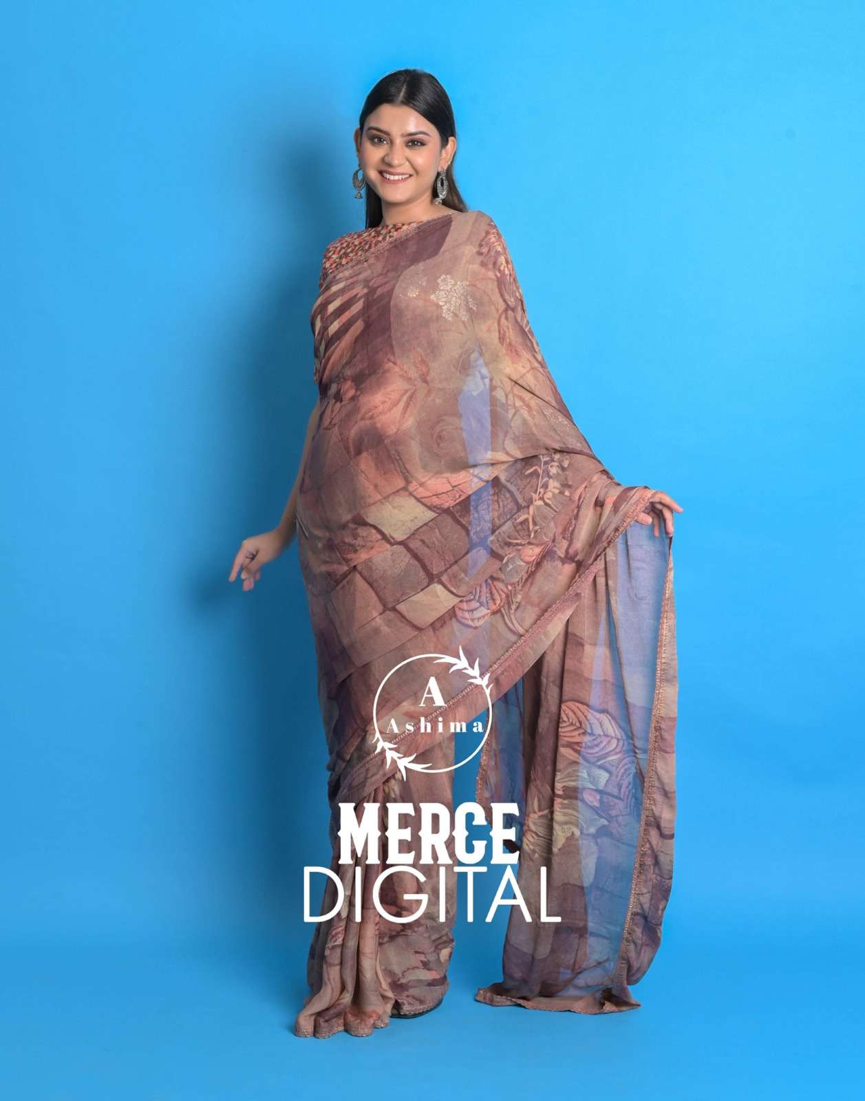 merce digital by ashima adorable single single matching saree wholesaler 