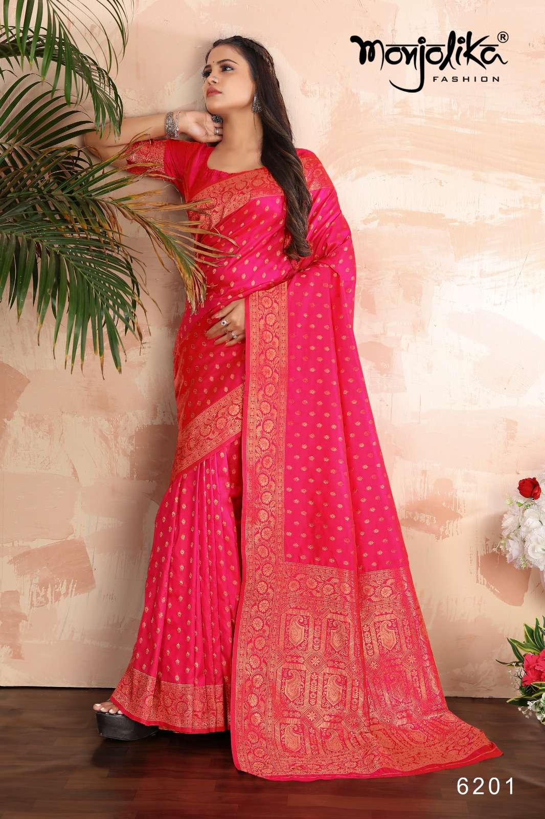 monjolika mahisha 6200 designer banarasi silk saree collection 