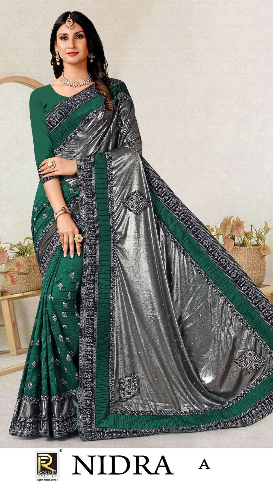 Nidra by ranjna saree  imported lycra bollywood fancy designer exclusive saree 