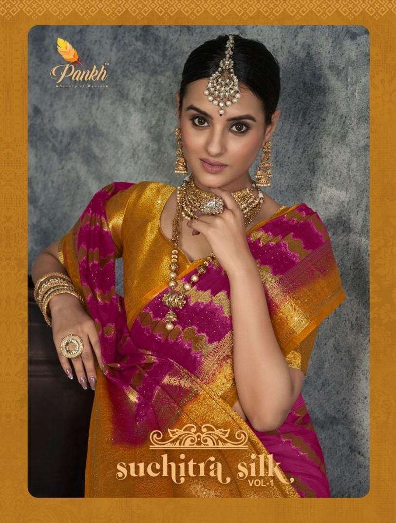 pankh present suchitra silk vol 1 designer festive wear saree collection 