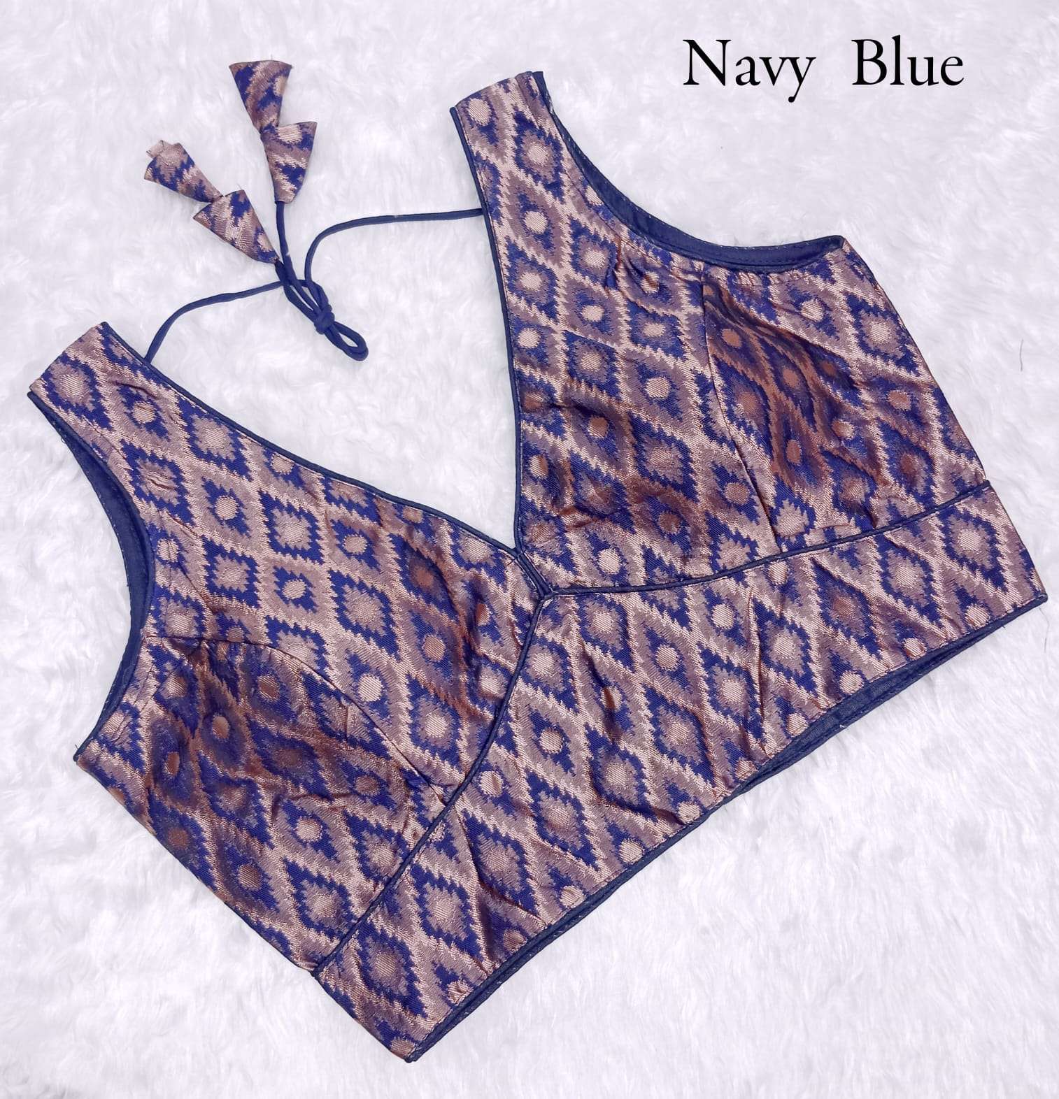 pr copper jacquard sabyasachi pattern readymade fancy blouse 