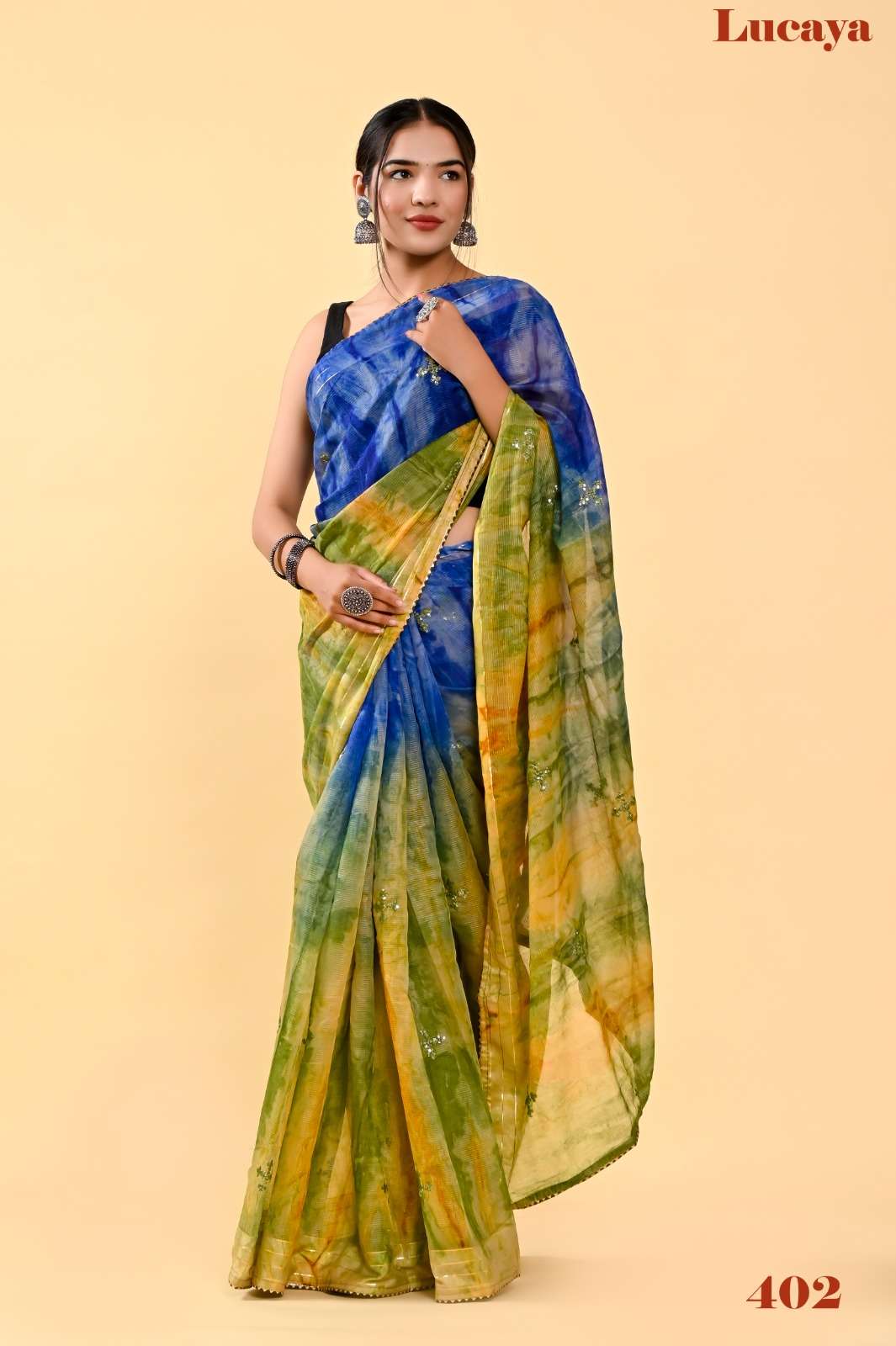 pr lucaya vol 4 designer multicolor casual saree collection 