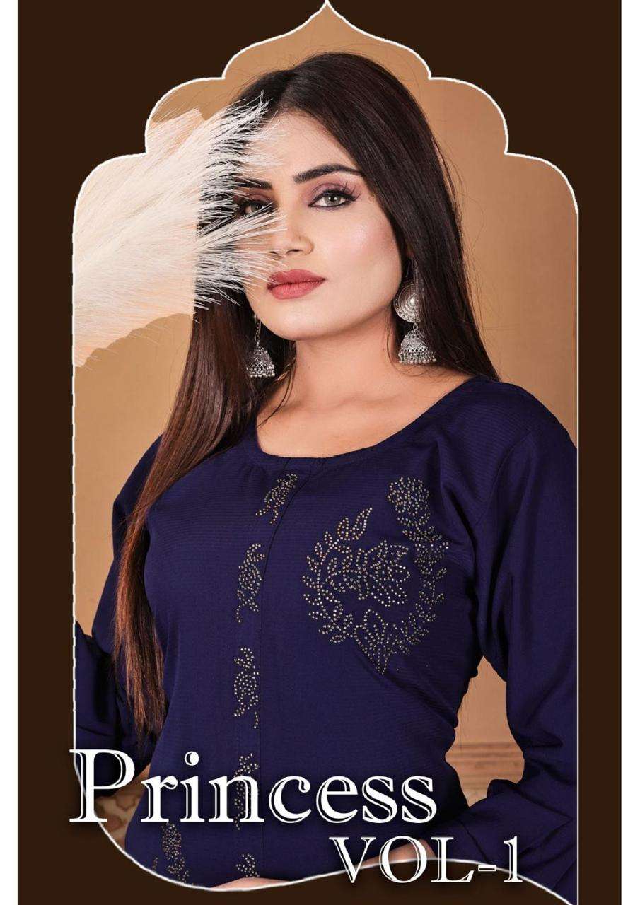 PRINCEE VOL.1 NEW HEAVY LINING MATERIAL SHARVANI PATTERN SIROSKI WORK KURTI CATALOG WHOLESALER BEST RATE