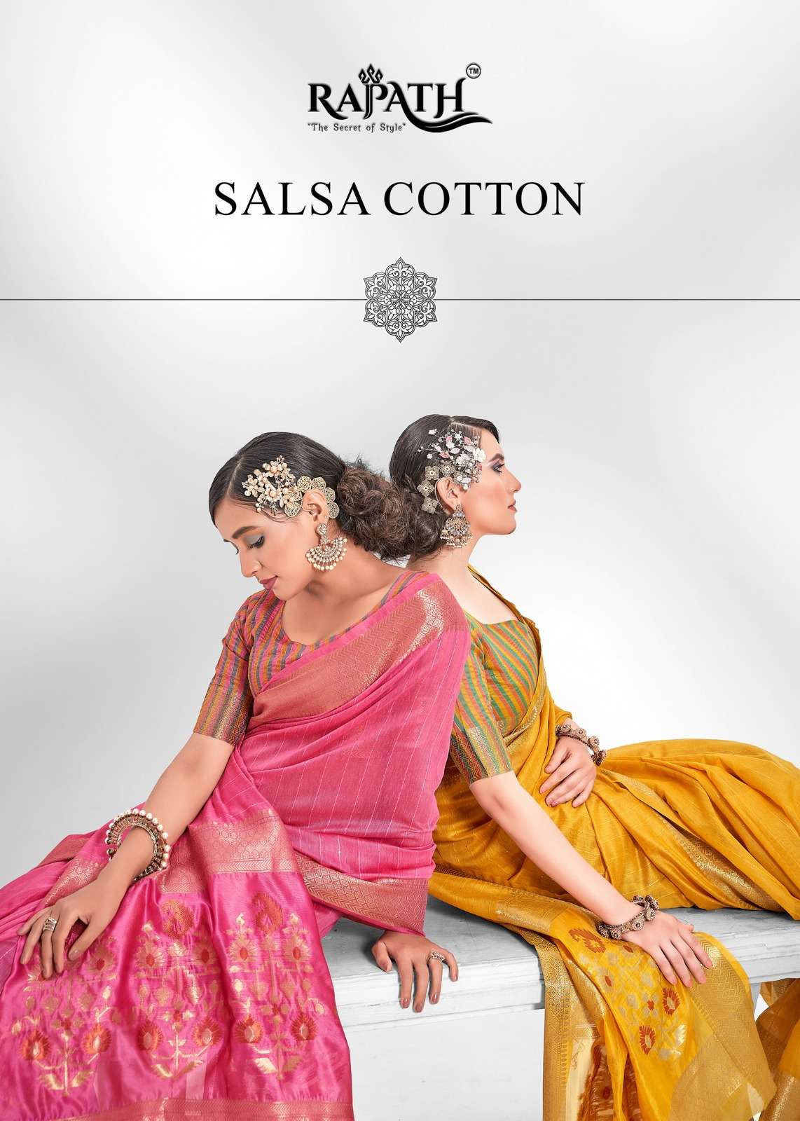 rajpath present salsa cotton sequence work designer saree collection 