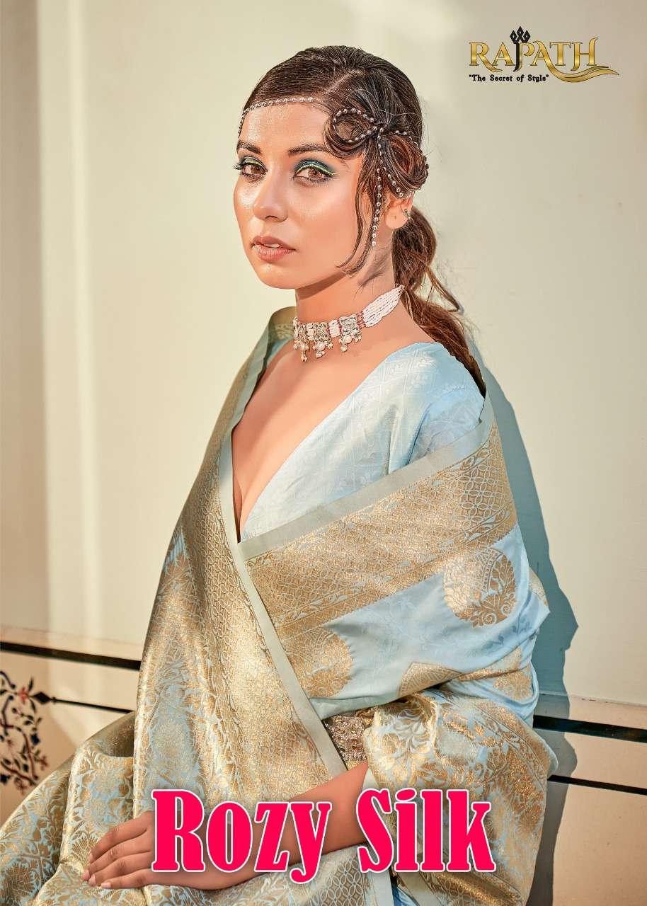 rajpath rozy silk Banarasi Butta Silk with Zari Weaving sarees 