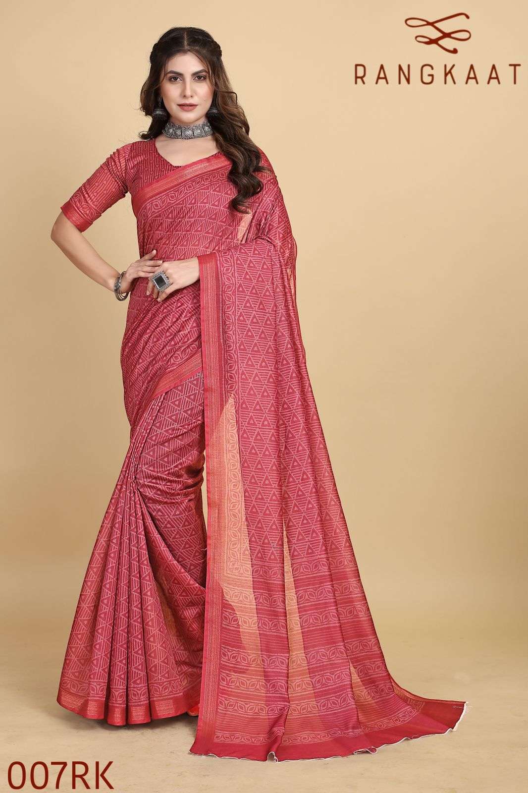 rangkaat 007-012 designer digital print women saree with blouse peice collection 