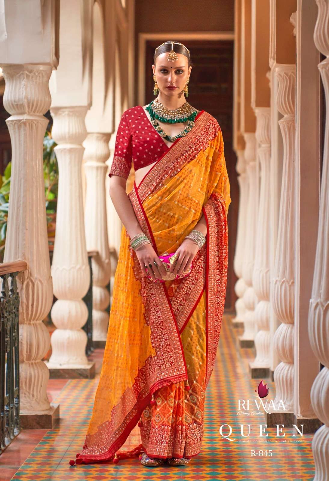 rewaa present queen designer work function wear saree collection 